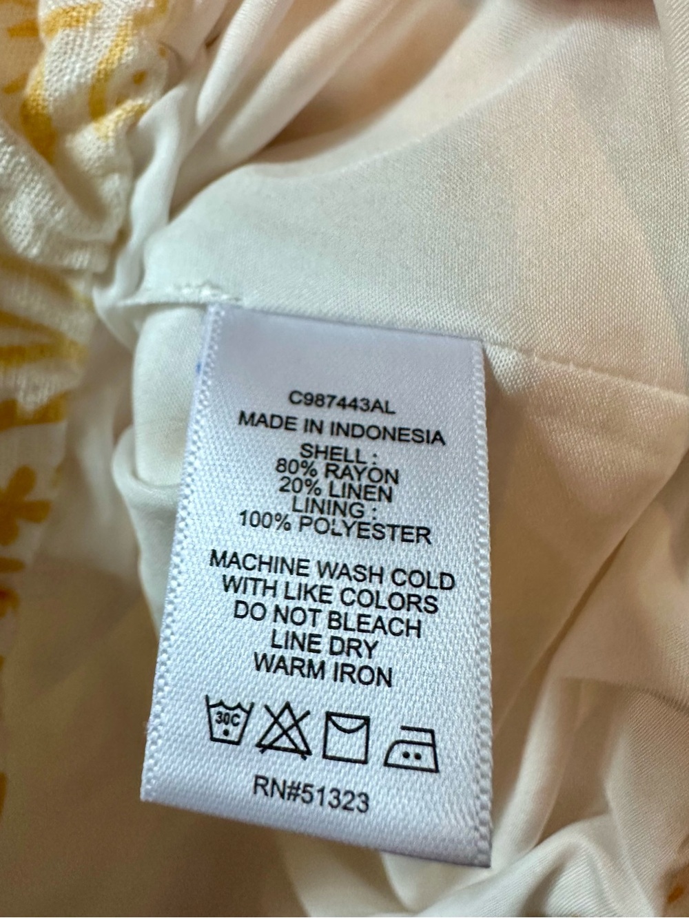 CeCe Cream & Yellow Sleeveless Tank Top PRELOVED IN EXCELLENT CONDITION - Picture 6 of 6